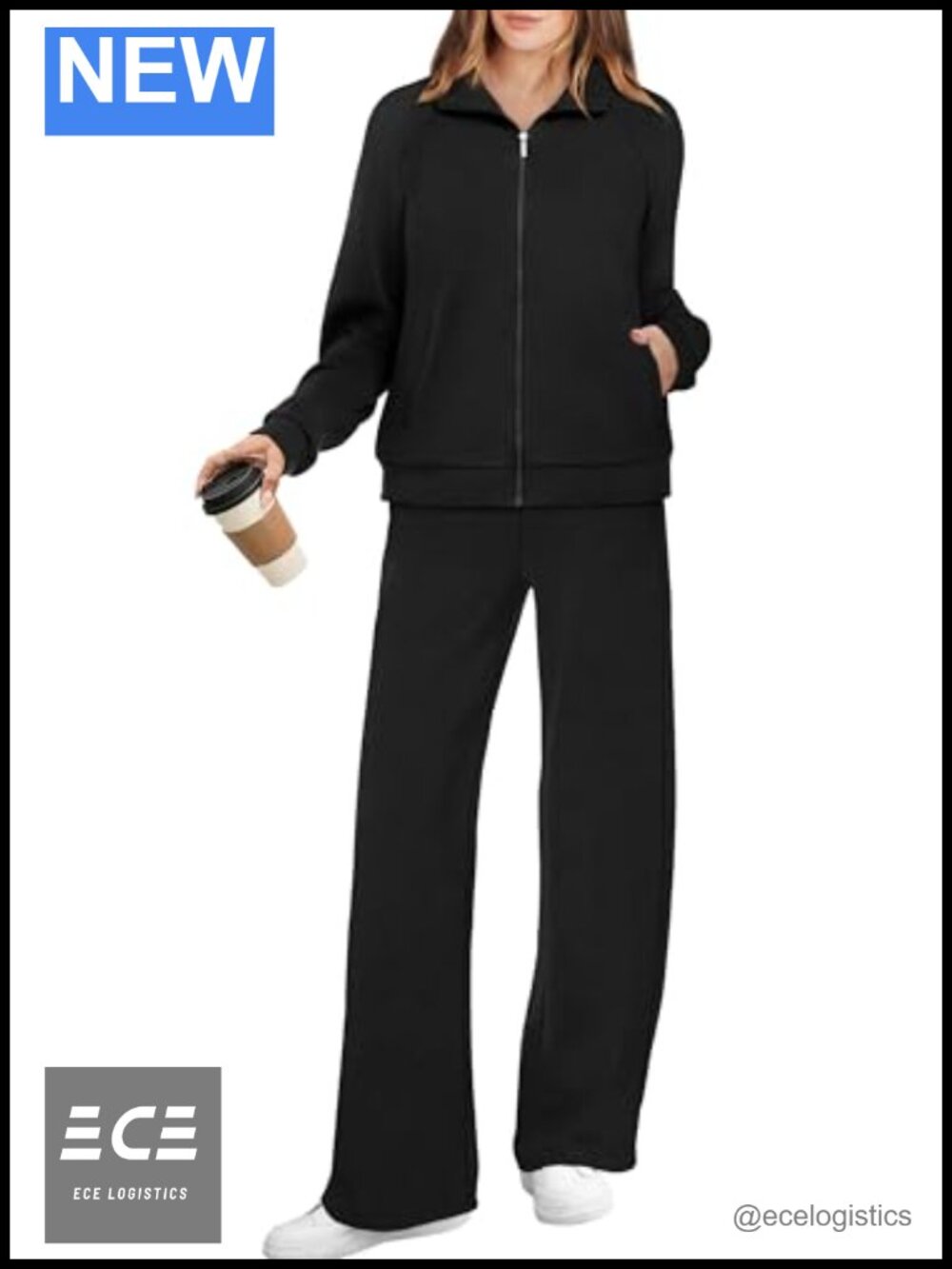 Women's 2 Piece Lounge Set Full Zip Sweatsuit Polyester Rayon Spandex